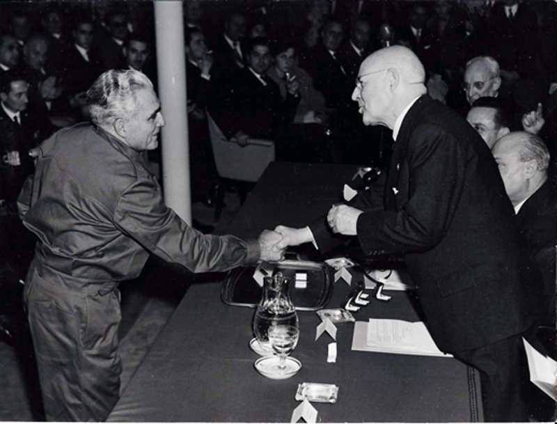 galdino silenziario medaglia doro di lunga navigazione conferita nel 1961 a bordo della Cristoforo Colombo